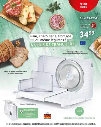 Lidl Trancheuse électrique SilverCrest offre