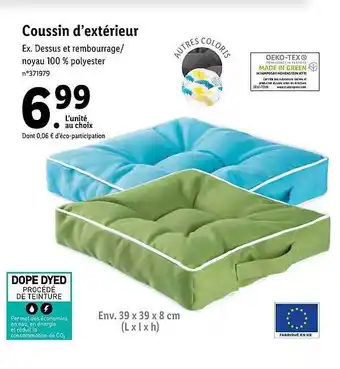 Lidl Coussin D'extérieur offre