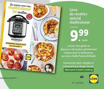 Lidl Livre De Recettes Spécial Multicuiseur offre