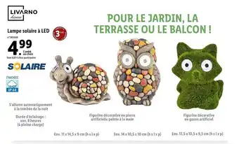 Lidl Lampe Solaire à Led Livarno Home offre