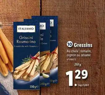 Lidl Gressins Italiamo offre