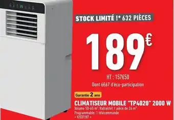 Brico Cash Climatiseur Mobile offre
