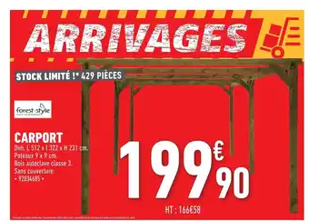 Brico Cash Carport Forest-style offre