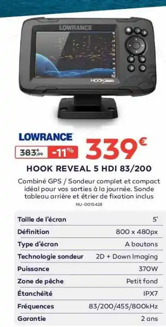 Hook Reveal 5 Hdi 83-200 Lowrance