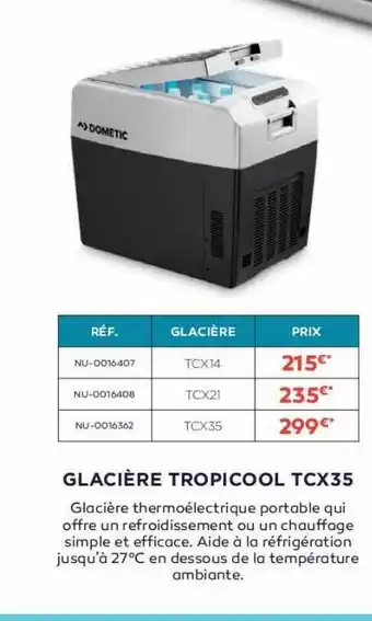 Cabesto Glacière Tropicool Tcx35 offre
