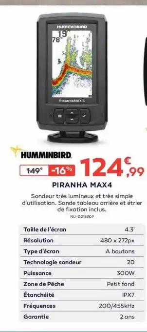 Piranha Max 4 Humminbird
