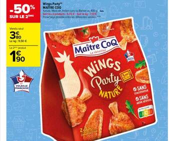 Carrefour Wings Party Maître Coq offre