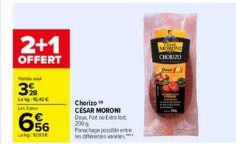 Carrefour Chorizo César Moroni offre