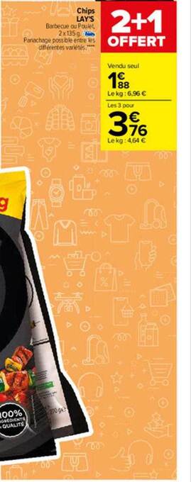 Carrefour Chips Lay's offre