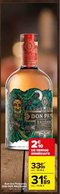 Rum Des Philippines Don Papa Masskara