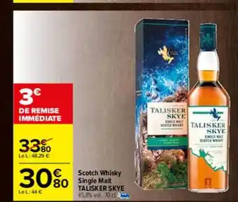 Carrefour Scotch Whisky Single Malt Talisker Skye offre