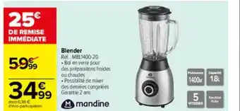 Carrefour Blender Mandine offre