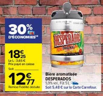 Carrefour Bière Aromatisée Desperados offre