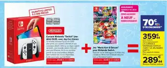Carrefour La Console Nintendo Switch Oled + Le Jeu Mario Kart 8 offre