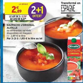 Intermarché Hyper Gazpacho L'original Alvalle offre