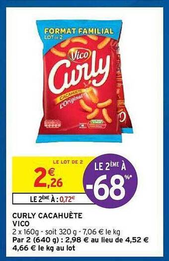 Intermarché Hyper Curly Cacahuète Vico offre