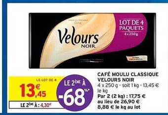 Intermarché Hyper Café Moulu Classique Velours Noir offre