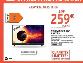 Intermarché Hyper Téléviseur 43 offre