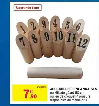 Intermarché Hyper Jeu Quilles Finlandaises offre
