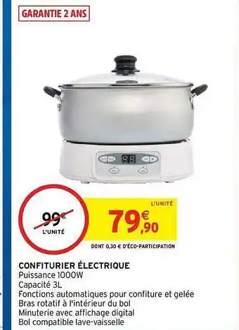 Intermarché Hyper Confiturier électrique offre