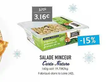 Naturalia Salade Minceur Carte Nature offre
