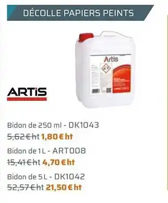 Zolpan Décolle Papiers Peints Artis offre