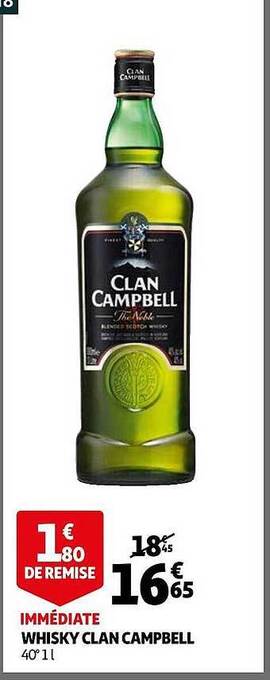 Auchan Whisky Clan Campbell offre