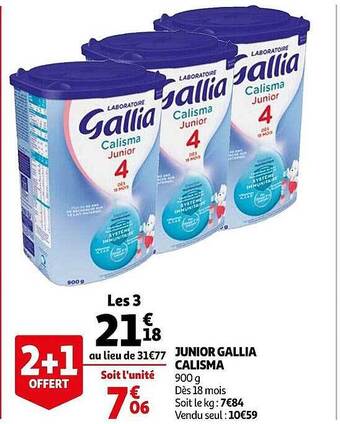Auchan Junior Gallia Calisma offre