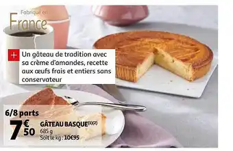Auchan Gâteau Basque offre