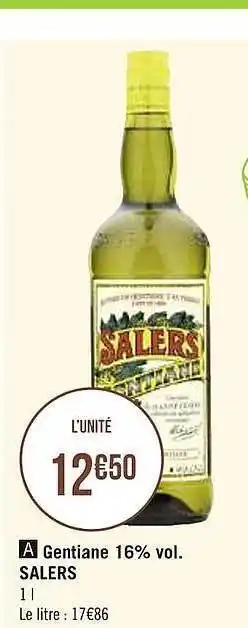 Gentiane 16% Vol. Salers