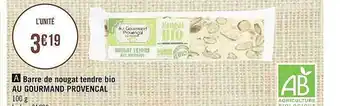 Casino Supermarchés Barre De Nougat Tendre Bio Au Gourmand Provençal offre