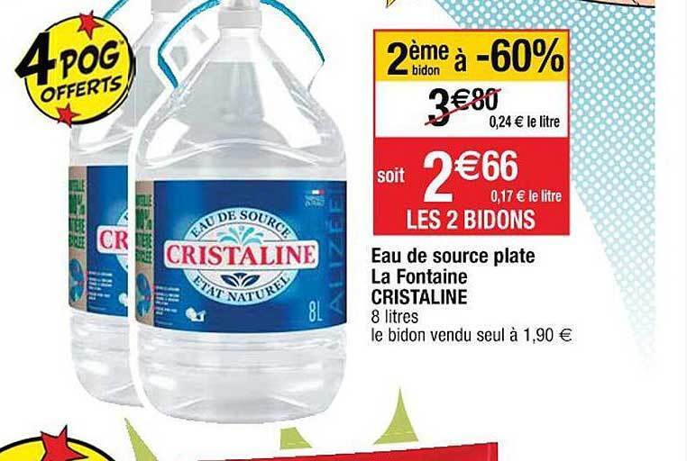 Promo Eau De Source Plate La Fontaine Crisaline chez Cora