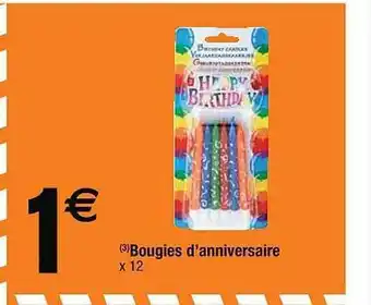 Cora x Carrefour Bougies D'anniversaire offre