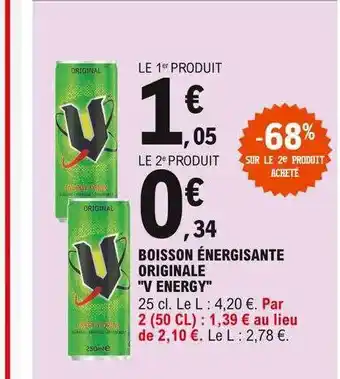 E.Leclerc Boisson énergisante Originale offre