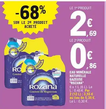 E.Leclerc Eau Minérale Naturelle Gazeuse offre