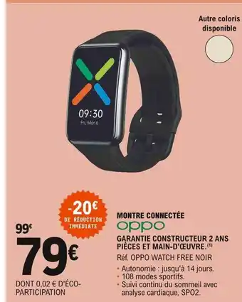 E.Leclerc Montre Connectée Oppo offre
