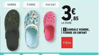 E.Leclerc Sandale Homme, Femme Ou Enfant Tissaia offre