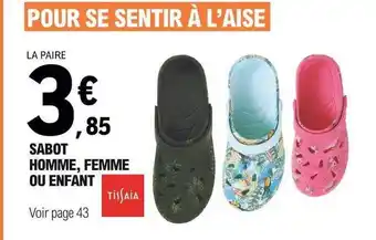 E.Leclerc Sabot Homme, Femme Ou Enfant Tissaia offre