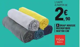 E.Leclerc Drap Housse Microfibre 90 X 190 Cm Tissaia offre