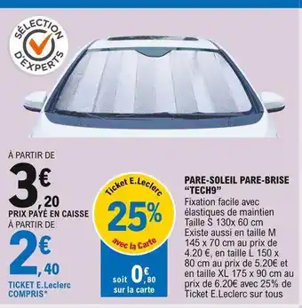 E.Leclerc Pare-soleil Pare-brise offre