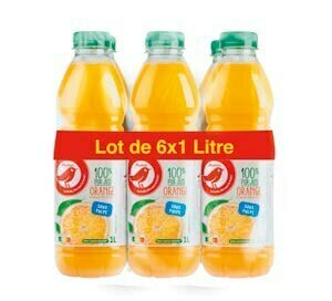 Auchan PUR JUS D'ORANGE SANS PULPE offre