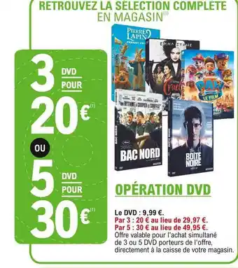 E.Leclerc Opération Dvd offre