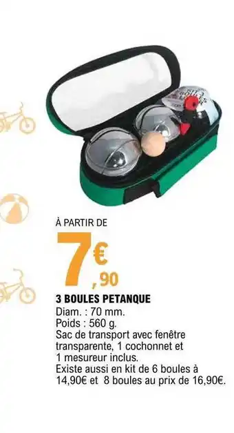 E.Leclerc 3 Boules Pétanque offre