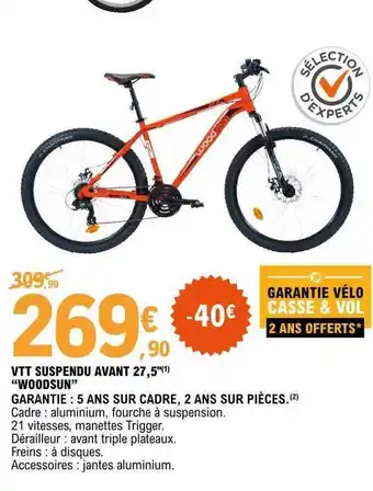 E.Leclerc Vtt Suspendu Avant 27,5 offre