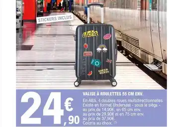 E.Leclerc Valise à Roulettes 55 Cm Env. offre