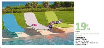 E.Leclerc Bain De Soleil Pliant 3 Parties offre