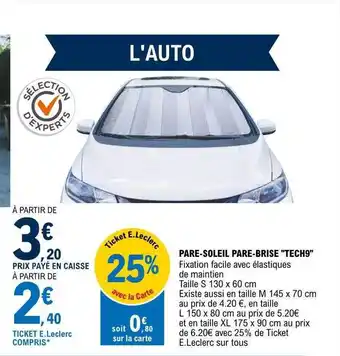 E.Leclerc Pare-soleil Pare-brise offre