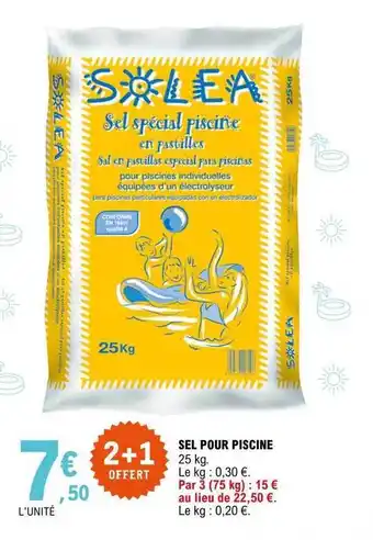 E.Leclerc Sel Pour Piscine Solea offre