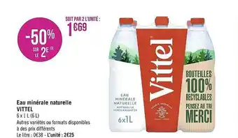 Géant Casino Eau Minérale Naturelle Vittel offre