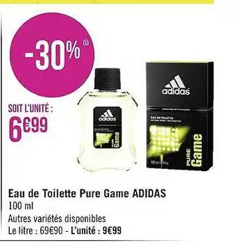 Géant Casino Eau De Toilette Pure Game Adidas offre